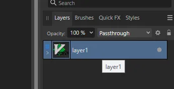 Selecting the embedded document's layers