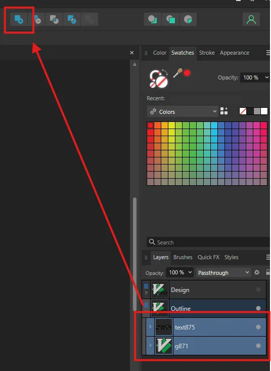 Combine all shapes of the layer
