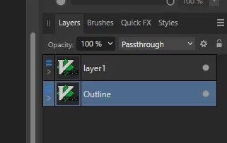 Duplicate and name outline layer