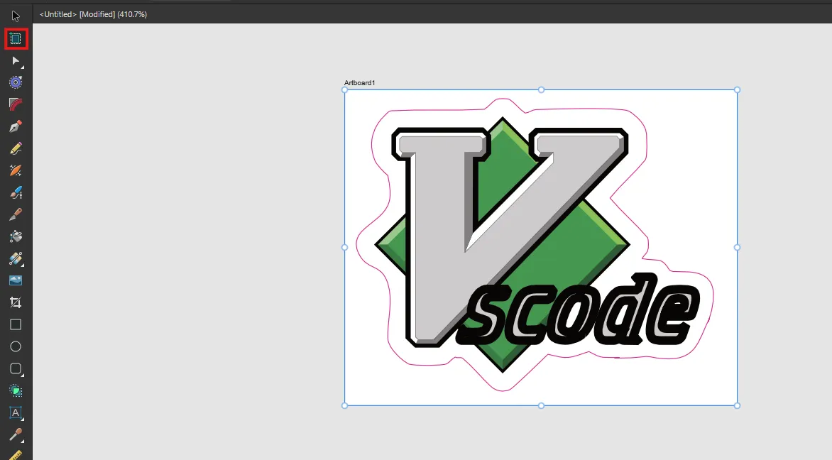 Artboard-enclose sticker design