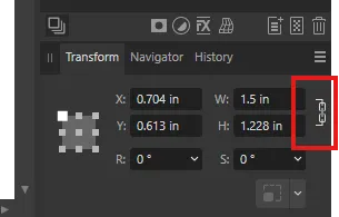 Lock aspect ratio