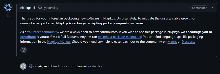 자동으로 닫는 봇이 작성한 메시지